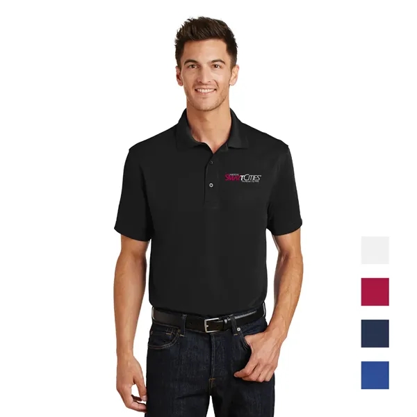 Port Authority® Poly-Charcoal Blend Pique Polo - Image 1