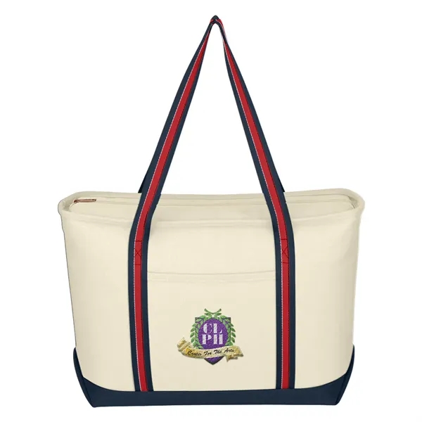Large Cotton Canvas Admiral Tote Bag - Image 8
