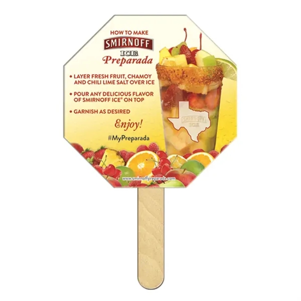 Stop Sign Mini Hand Fan Full Color - Image 1