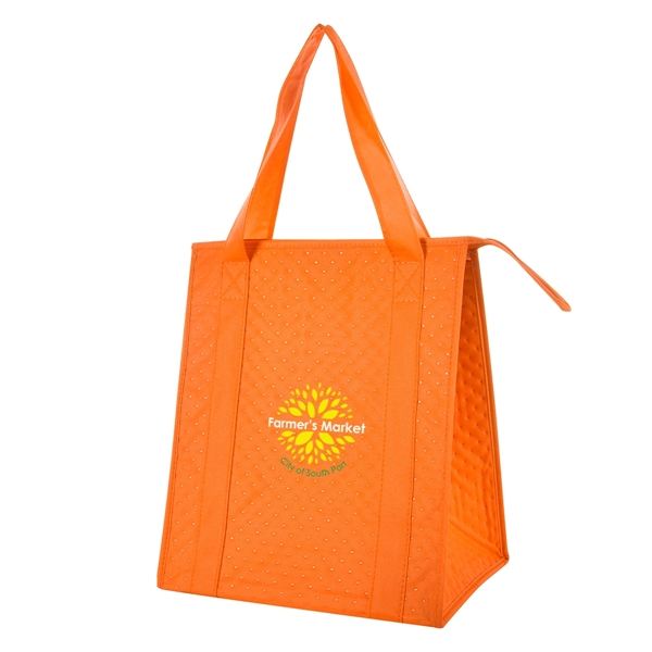 Dimples Non-Woven Cooler Tote Bag - Image 11