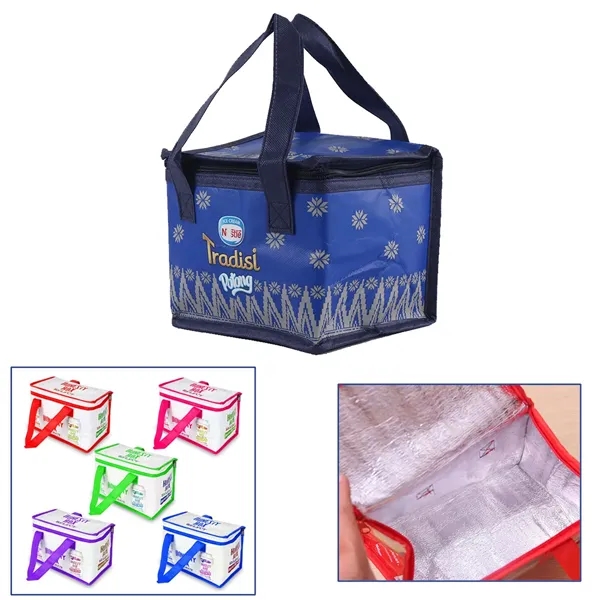 Custom Full Color Imprint Non-woven Lunch Cooler Bag  - Image 1