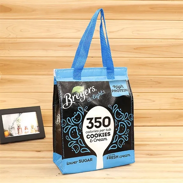Custom Full Color Imprint Non-woven Lunch Cooler Bag Or Bent - Image 3
