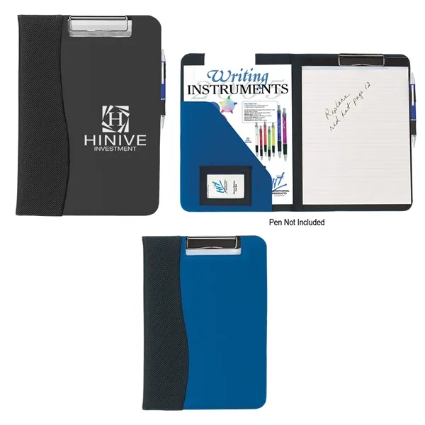Microfiber Clip Board With Embossed PVC Trim - Image 1