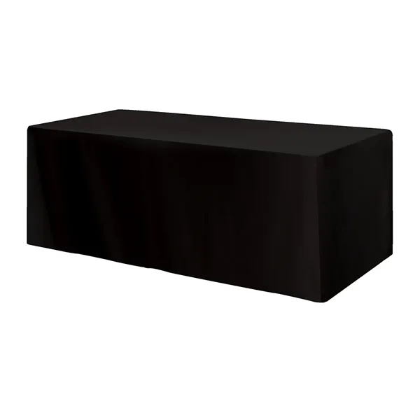 Fitted Poly/Cotton 3-sided Table Cover - fits 8' table - Image 3