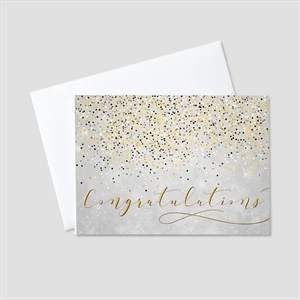 Golden Confetti Congratulations Greeting Card