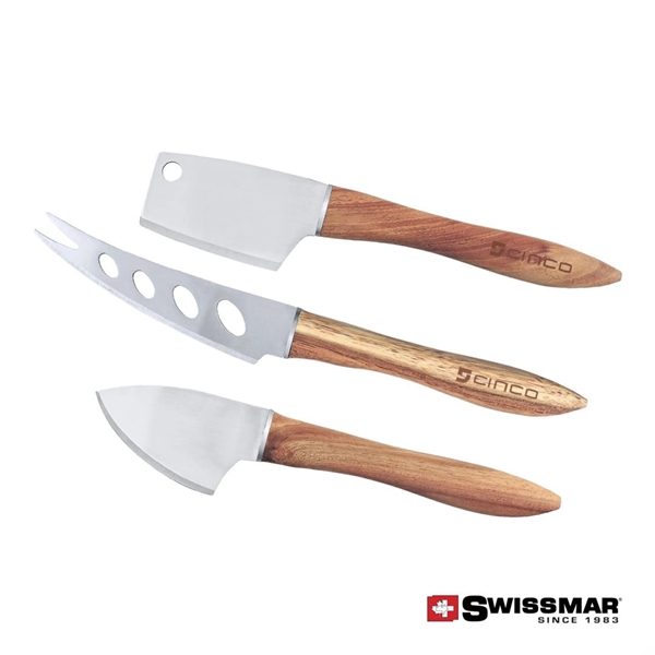 Swissmar® Acacia Handle Cheese Knife Set - 3pc