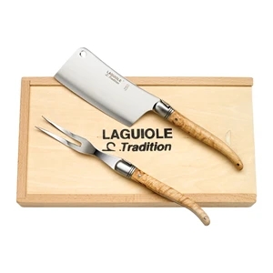 Laguiole Cheese Knife Set in Pinewood Gift Box