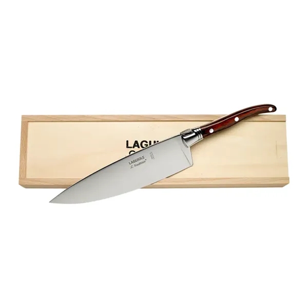 Laguiole Chef's Knife in Pinewood Gift Box (Made in France) - Image 1