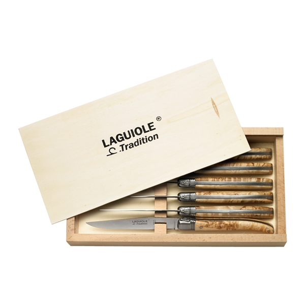 Laguiole Steak Knife Set in Black Lacquer Gift Box - Image 8