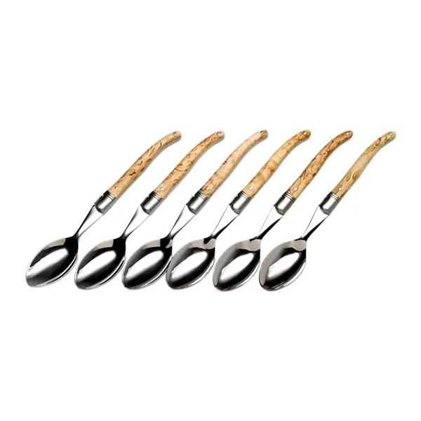 Laguiole Spoon Set in Pinewood Gift Box (Made in France) - Image 2