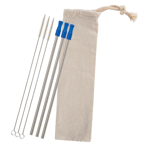 3-Pack Stainless Straw Kit with Cotton Pouch - Image 6