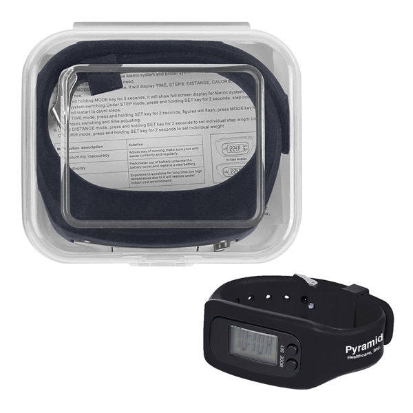 Digital LCD Pedometer Watch In Case - Image 3