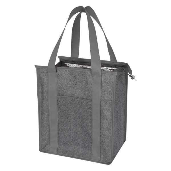 Heathered Non-Woven Cooler Tote Bag - Image 5