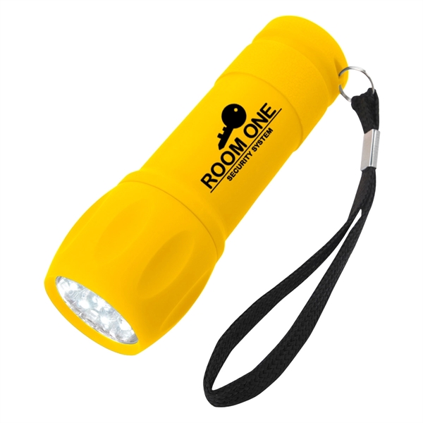 Rubberized Torch Light with Strap - Image 5