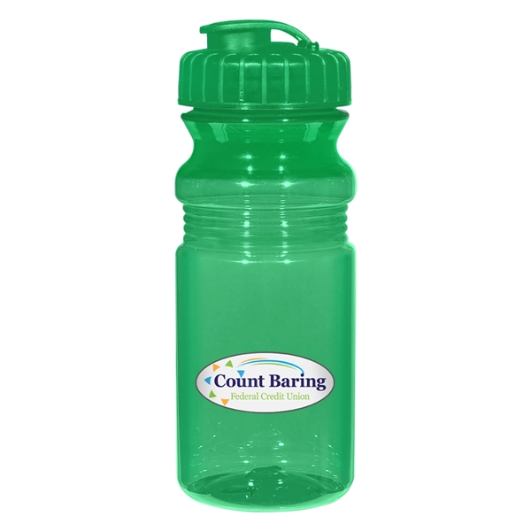 20 Oz. Poly-Clear Fitness Bottle With Super Sipper Lid - Image 7
