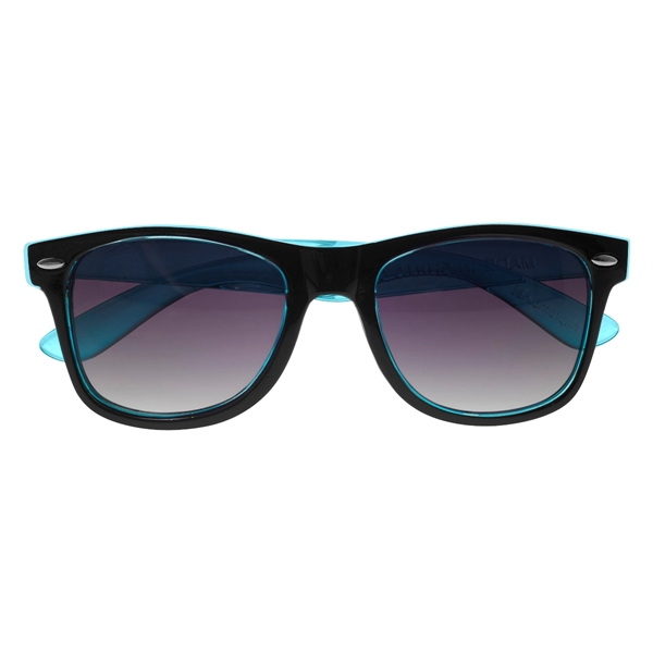 Two-Tone Translucent Malibu Sunglasses - Image 12