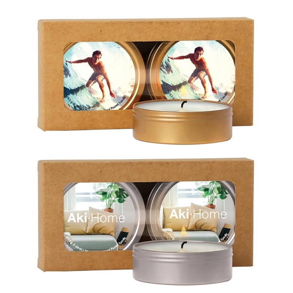 Scented Candle 2-Pack in Kraft Window Box - Image 2