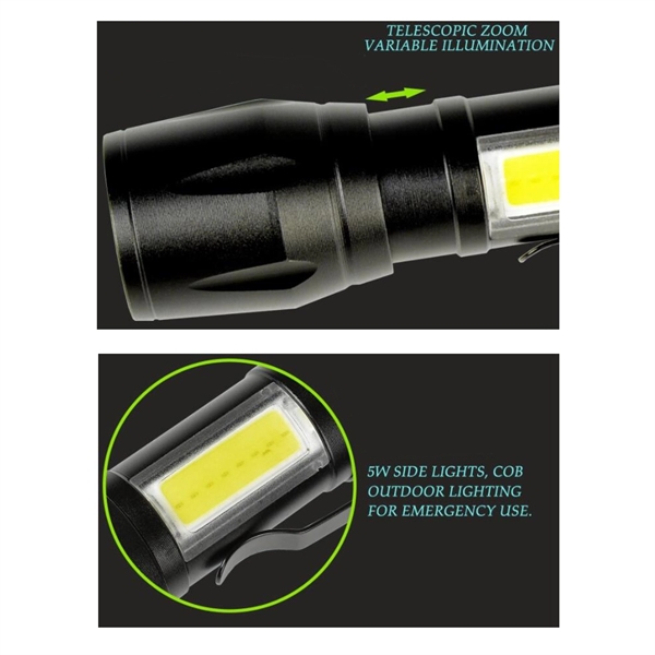 Handheld Zoomable Or Adjustable Focus Superbright Flashlight - Image 3
