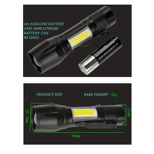 Handheld Zoomable Or Adjustable Focus Superbright Flashlight - Image 4