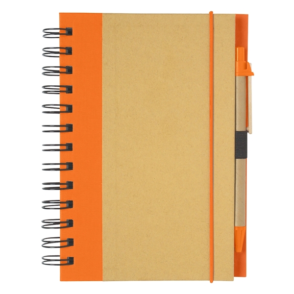 Eco-Inspired 5" x 7" Spiral Notebook & Pen - Image 8