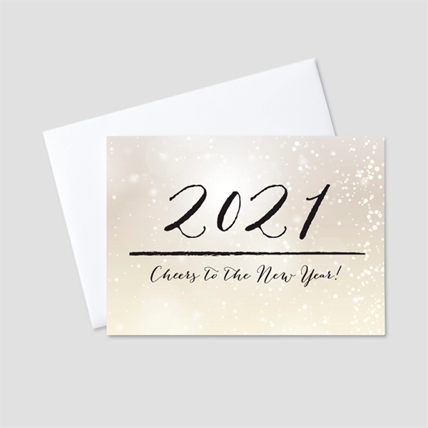 Golden 2021 New Year Greeting Card
