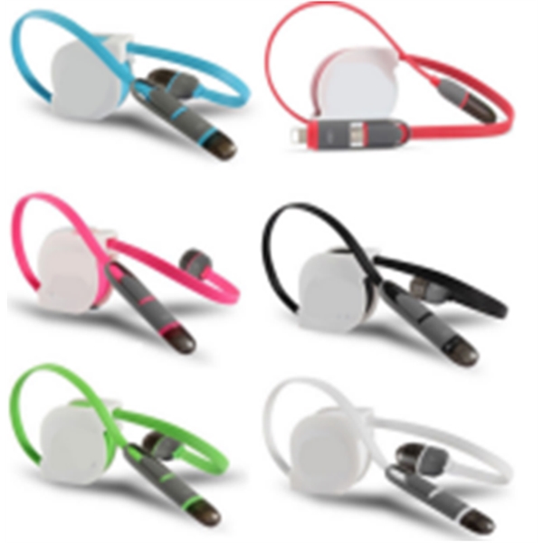 2 in 1 Retractable charging USB cable