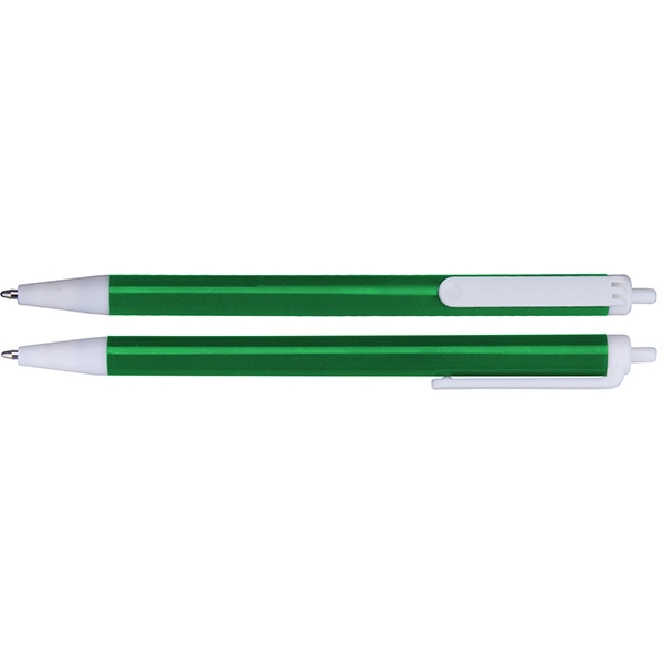Click-action Ballpoint Pen w/ White Clip - Image 4