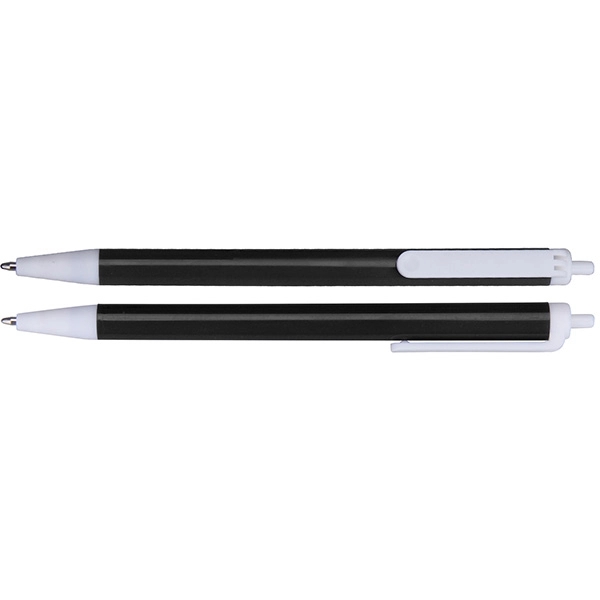 Click-action Ballpoint Pen w/ White Clip - Image 5