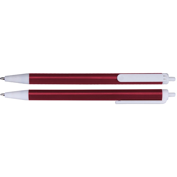 Click-action Ballpoint Pen w/ White Clip - Image 8