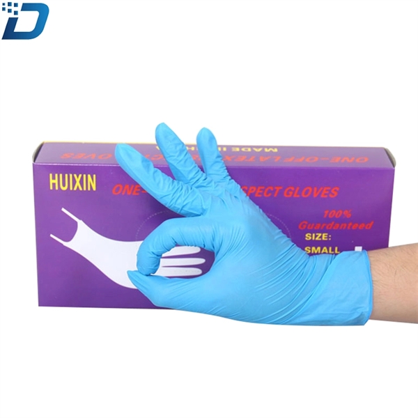 Disposable Blue Nitrile Gloves - Image 1