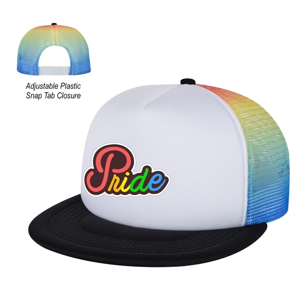 Rainbow Mesh Trucker Cap - Image 1