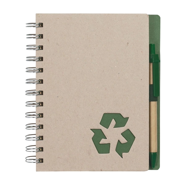 Eco-Inspired 5" x 7" Spiral Notebook & Pen - Image 4
