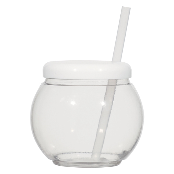 20 oz. Fish Bowl Cup with Straw - Image 3