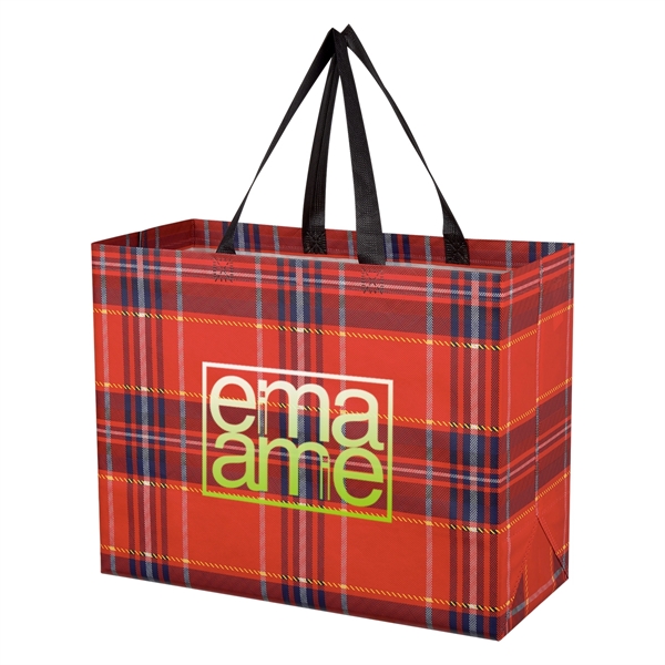 Soho Tartan Laminated Non-Woven Shopper Bag - Image 7