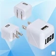 Portable USB A/C Power Adapter w/ Foldable Prongs