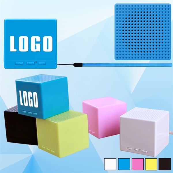 Cube Wireless Speaker w/ Selfie Button & Mic - Image 1