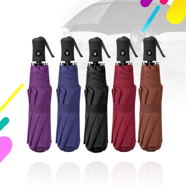 Custom Full Color Imprint 47" Automatic Foldable Umbrella - Image 3