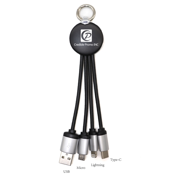 Hot Sale Multi 3 In 1 Light Up Phone Charging Nylon Cable - Image 7