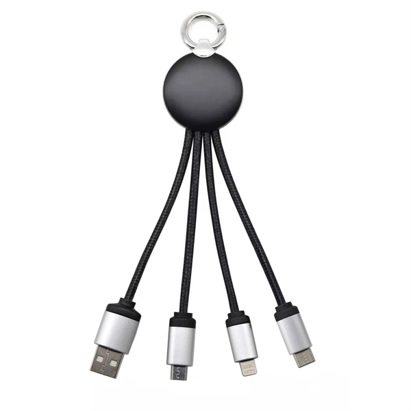 Hot Sale Multi 3 In 1 Light Up Phone Charging Nylon Cable - Image 8