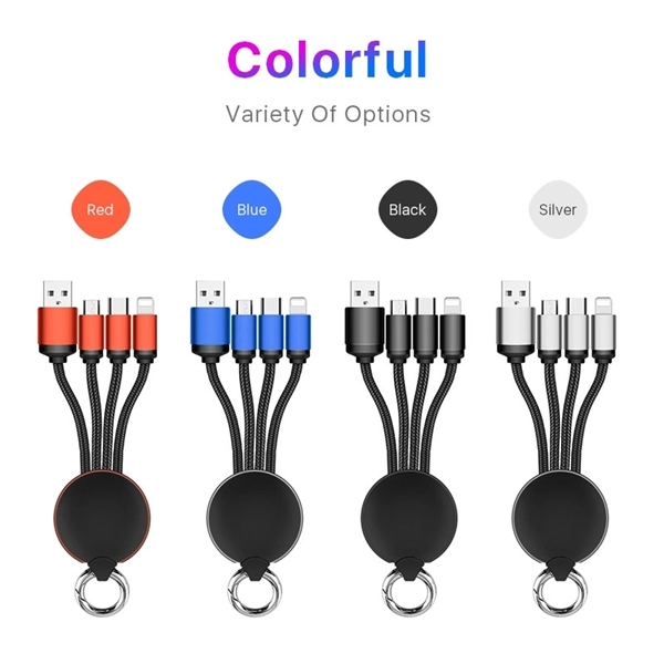 Hot Sale Multi 3 In 1 Light Up Phone Charging Nylon Cable - Image 10