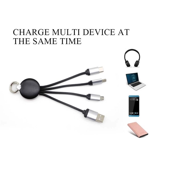 Hot Sale Multi 3 In 1 Light Up Phone Charging Nylon Cable - Image 13
