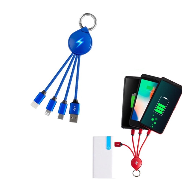 Hot Sale Cheap Multi 3 In 1 Light Up Phone Charging Cable - Image 1