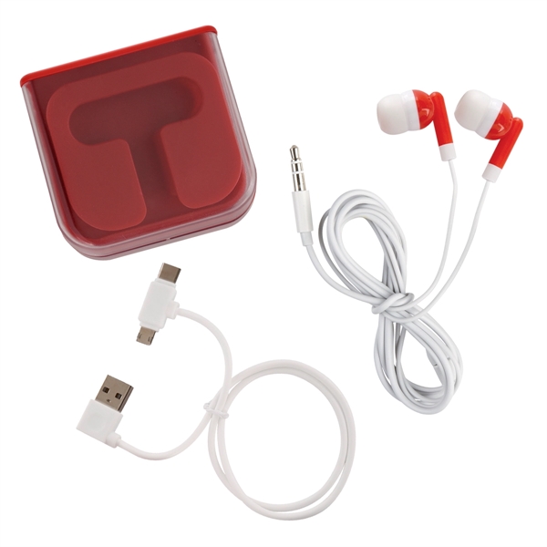 3-In-1 Charging Cable And Earbuds Duo - Image 6