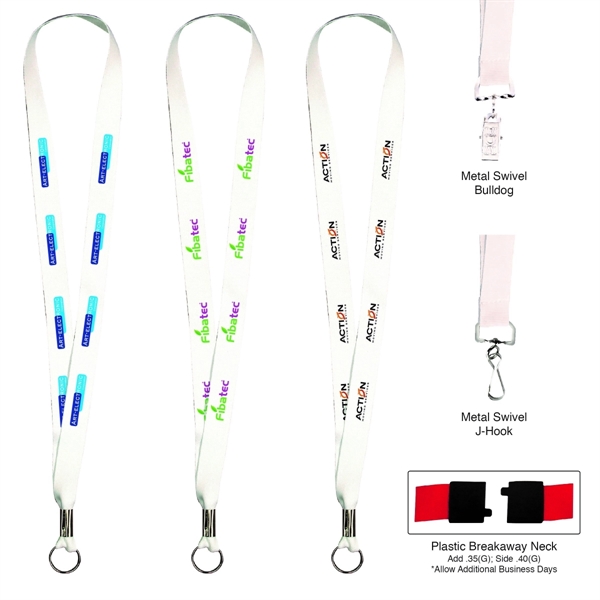 White Lanyard with Full Color Imprint