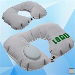U Shaped Air Pump Inflatable Neck Pillow