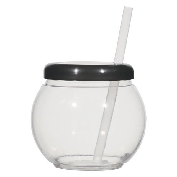20 oz. Fish Bowl Cup with Straw - Image 4