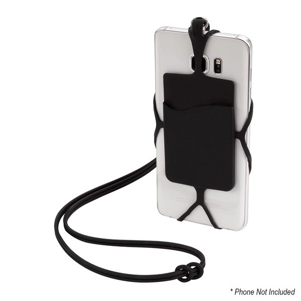 Silicone Lanyard With Phone Holder & Wallet - Image 7