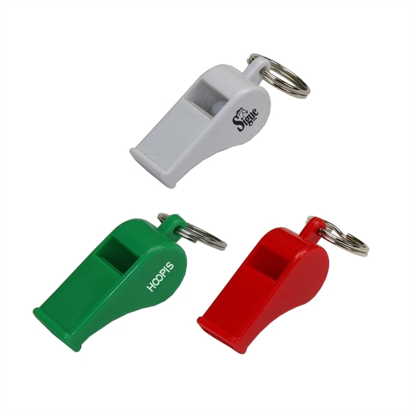 Plastic Whistle Keyring