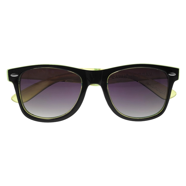 Two-Tone Translucent Malibu Sunglasses - Image 14