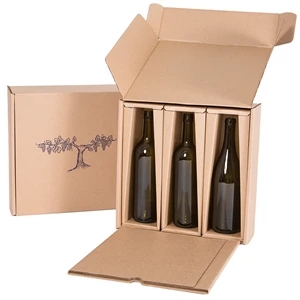 3 Bottle Wine & Spirits Mailer Box